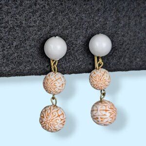 V. West Germany Molded Plastic Earrings